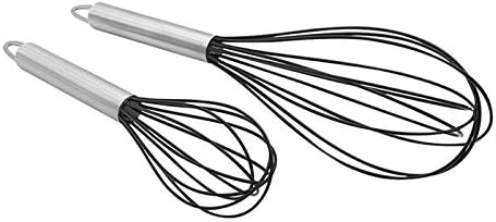ddq Wisk Stainless Steel Balloon Whisk Manual Whisk Mixer Kitchen Silicone Whisk Whisk with Stainless Steel Handle Whisk Agitator (Size : Large)
