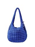 ASWACA Puffer Quilted Shoulder Bag for Women Padding Shoulder Bag Puffy Hobo Bag Trendy Tote Bag 2025