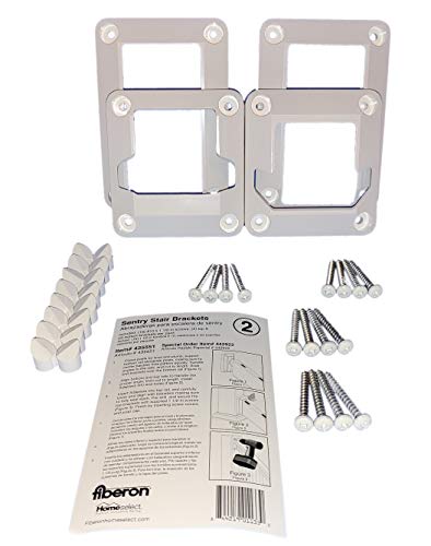 Soportes para escalera Fiberon blanco de 2 pares para riel Homeselect 2