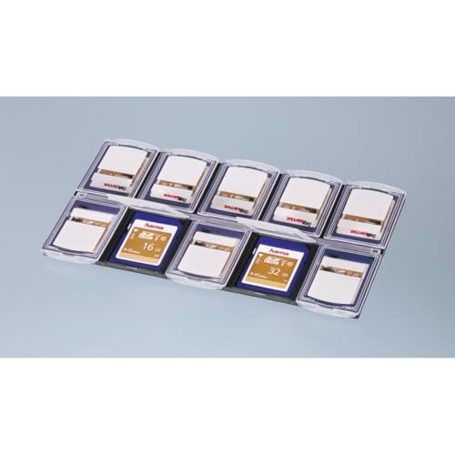 Hama Speicherkarten-Box f&uuml;r 10 Speichermedien, Transparent, 00095985