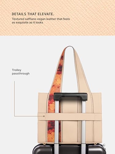 Image of ZOUK Kalki Office Bag for Women |Vegan Leather | Twin Gadget Compartments | Fits 13-Inch Laptop + iPad | Concealed Zipper Pocket