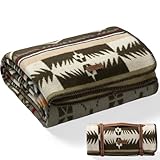 Molithe 100% Wool Blanket, 62' x 86', Warm, Thick, Washable, Military Wool Blanket, Great for Camping, Outdoors, Sporting Events, Survival Kits Moss Green