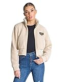 Regular fit; Plain style; Textured and warm sherpa; Old gold metal GK plaque; High neck; Zip fastening; Front pockets; Ribbed hem and cuffs; Fully lined