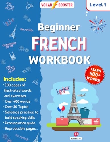 Beginner French Workbook: Learn over 400 words! Level 1