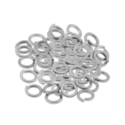 Spring Lock Washers,SAFYY 304 Stainless Steel Split Lock Washer Kit Flat Spring Washers for Screws and Bolts,Metric Spring Locking Washer Metal Spring Split Washers for Craft (M6-100PCS)
