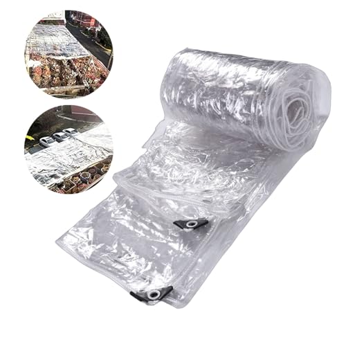 Bâche transparente robuste double couche imperméable en PVC avec passage de lumière - 5