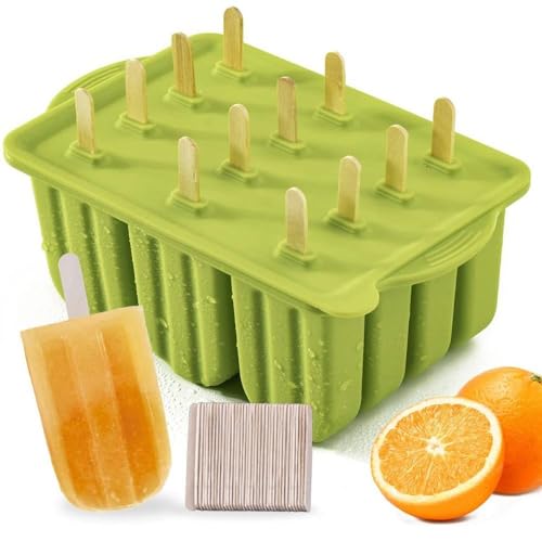 Molde para helado reutilizable de silicona con 12 cavidades miniatura 7