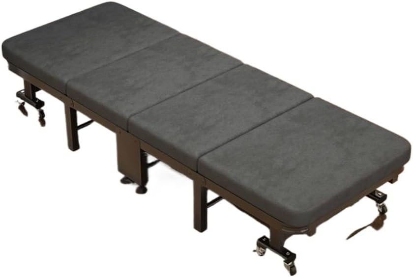 Lunch Break Folding Bed Single Portable Wooden Board Office Nap Hospital Four Folding Beds(70X190X29cm)