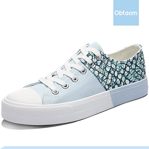 Image of Obtaom Unisex Canvas Shoes Low Top Fashion Sneakers Slip on Walking Shoe