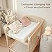 Konssy Muslin Changing Pad with Waterproof Lining Foam, Includes 2 Pack Soft & Cotton Cover, Baby Diaper Changing Pad for Dresser or Table, 32x16 inches (Blossom,Pink)