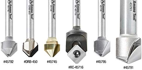 Amana Tool - 45798 Carbide Tipped Double Edge Folding V-Groove 135 Deg x 0.080" Tip Wi