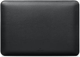 Comfyable Laptop Sleeve 13 Inch Compatible For MacBook Pro 13-in M2 2022 A2338 M1 2021-2016 A2337 & MacBook Air M2 2022 A2681 M1 2020, Slim Protective Faux Leather Case w/ Magnetic Entry, Pebble Black