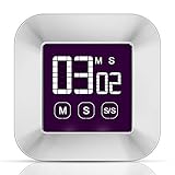 ★【Magnetische Rückseite & Einklappbarer Ständer und Aufhängen】 Timer kann Stick auf der Kühlschranktür oder andere Metall Produkt mit seinen großen Magnet; auch gibt es ein Loch an der Rückseite zum Aufhängen. Stromversorgung. kleines volumen, das einfach in die tasche gesteckt werden kann. --- 2 x AAA Batterie (nicht im Lieferumfang enthalten).