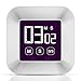 Produktbild Zorara Eieruhr Digital Küchentimer, Touchscreen Küchenuhr Timer, Kurzzeitmesser Küche Magnetischer Elektronischer Zeitschaltuhr und Stoppuhr Schallendem Alarm mit LCD Display (Silber)
