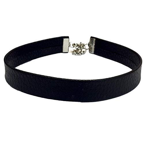 Amser Choker For women and Girls(Faux leather,Black)