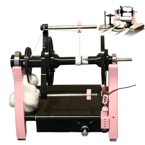 Kit de hilandero de hilo y fibra textil con motor reversible de velocidad