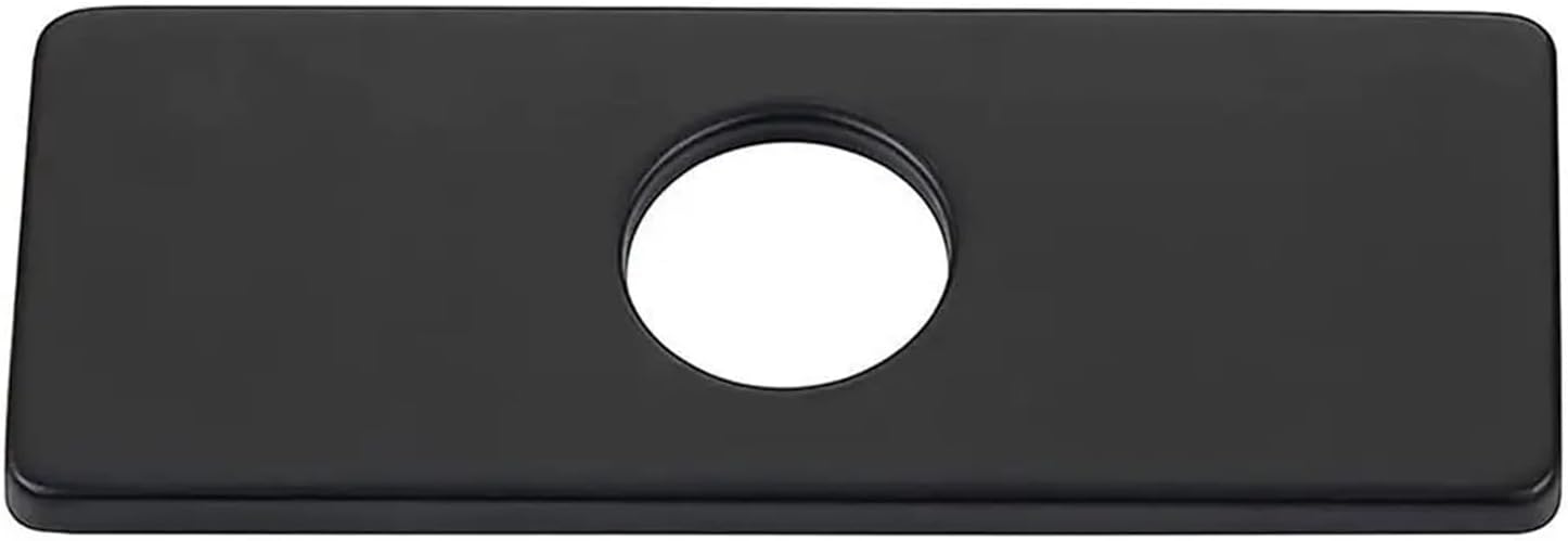 escutcheon plate 6 Pcs Faucet Plate Hole Cover Tap Deck Stainless Steel Bathroom Kitchen Escutcheon(6inch-Chrome)