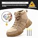 Imagen de Nasogetch Botas de Seguridad para Hombre Mujer Ligeras Zapatos de Seguridad Botas de Trabajo con Punta de Acero Caqui 41 EU 255