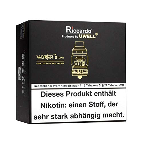 Uwell Valyrian 2 Clearomizer 6 ml, Durchmesser 26.5 mm, Riccardo Verdampfer für e-Zigarette, schwarz-rot – Bild 4