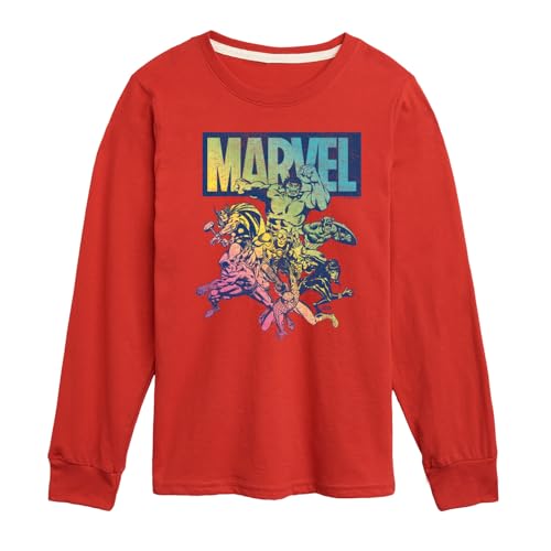 Marvel The Avengers - Group Rainbow - Toddler and Youth Long Sleeve Graphic T-Shirt