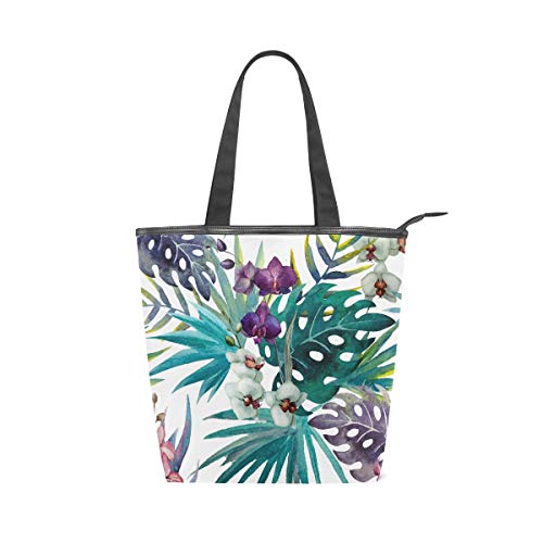 Sac en toile de voyage Rootti grand cabas fleuri pour le marché et la plage