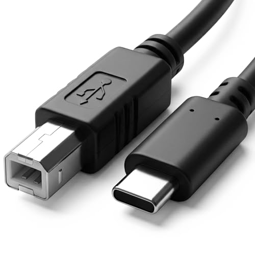 Furalis Type-C to USB-B Yazıcı Tarayıcı Printer Kablosu (1.5 METRE) - PC ve Laptop ile Yazıcı Ara Bağlantı Data Kablosu - MIDI Klavye, Ses Kartı, Dijital Piyano - DJ ve Müzik Ekipmanları Uyumlu
