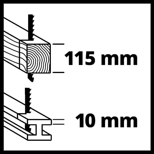 Bild 6 - Einhell Universalsäge TC-AP 690 E (690 W, Hubhöhe 20 mm, max. Leerlaufdrehzahl 2.800 min-1, Schnitttiefe 115 mm in Holz)