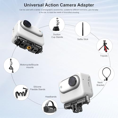 PULUZ Magnetic Quick Release Mount for Insta360 GO 3/3S, 1/4" & 2-Prong - image 6