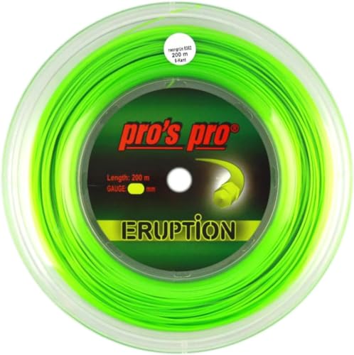 Generisch PROS PRO Eruption - Cuerda de tenis, rollo de 200 m, color verde (1,30 mm)