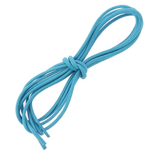 Les Lacets Français. Lacets ronds et épais. 3mm, Coton. Bleu Turquoise. 125cm FABRIQUE EN FRANCE Cover