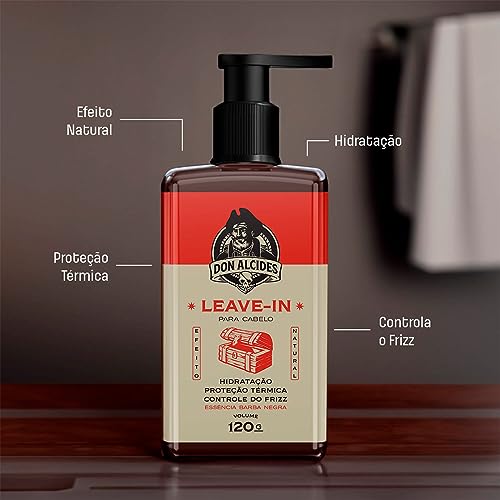 Leave-in Para Cabelo Masculino Barba Negra 120ml Don Alcides