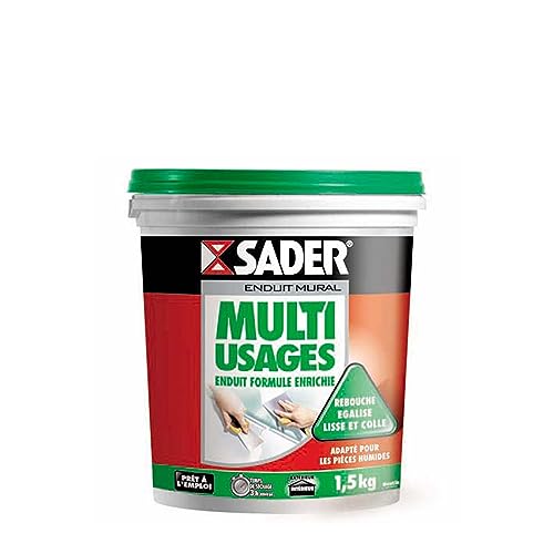 Sader - Enduit Mural Multi-Usages en Pâte - Rebouche, Égalise, Lisse et Colle -...