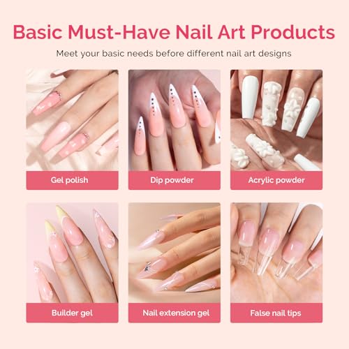 Image of MelodySusie Builder Gel 027 Nail Dehydrator and Primer Set Long Lasting Shine Nail Polish Art Design Manicure Kit Perfect Gifts for Women Girls 3 Pcs 15ml