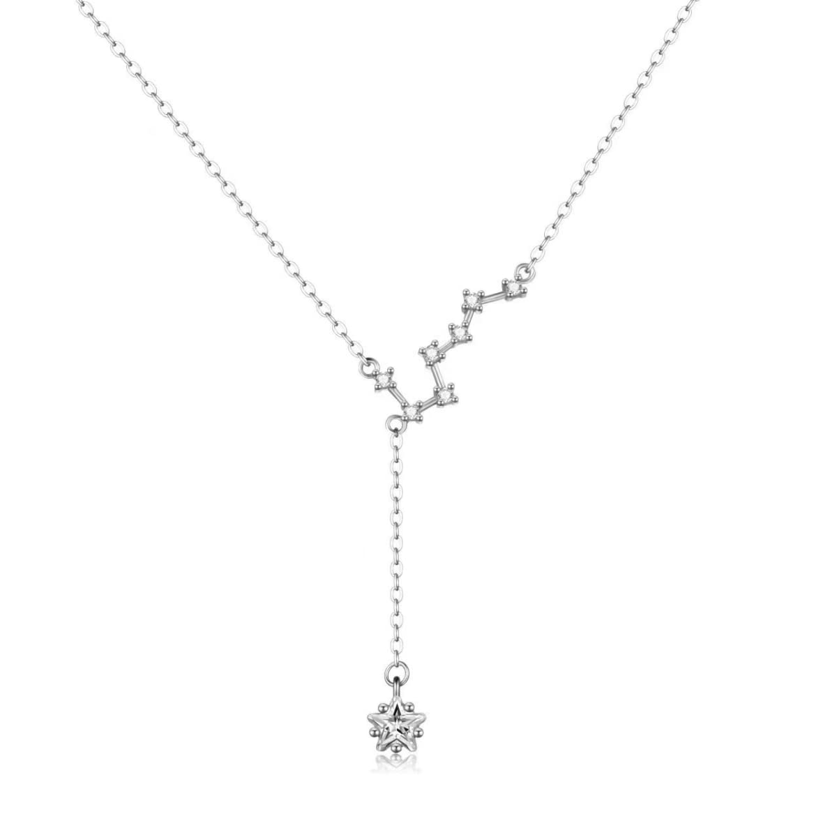GenericLYLYMIMI Women's Necklace 925 Sterling Silver Star Necklace, Big Dipper Zircon Necklace Gifts for Girls and Moms, Gold and Silver Available