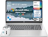 HP 17 Inch Laptop Computer, FHD IPS Screen 17.3 Laptop PC, Intel Core i5(10-core), 32GB RAM, 1TB SSD, Windows 11, Lifetime Microsoft Office, Numeric Backlit Keyboard, HDMI, Webcam USB-C WiFi6