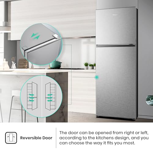 ثلاجة هايسنس HTM60320D3، 418 لتر مع ضاغط عاكس، تقنية نو فروست، صانع ثلج تويست، ضمان 10 سنوات من الشركة المصنعة للضاغط