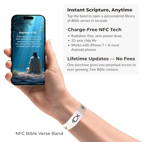 Bible Verse Bracelet with Quick Scan - Christian Scripture Jewelry - Daily Faith Reminder - Inspirational Religious Gifts for Women, Men, Teens, Perfect for Thanksgiving, Advent & Christmas2