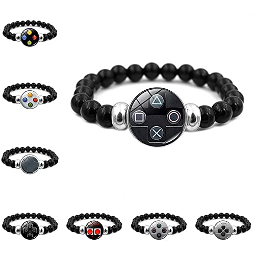 Dttvy Cool Video Game Controller Diy Beads Bracelet Men Gaming Gamer Vintage Controller Gamepad Photo Beaded Bracelets For Women (Metal Color: 10) #TOP2