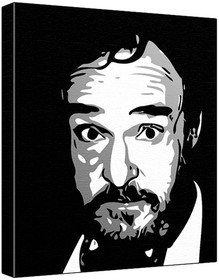 John Rhys Davies (100% Original Painting. Not A Print ) Acrylic Paint On Deep Framed Canvas (60 x 50 x 1.8 cm) 3-Colour Black/Grey/White-picture-13