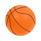 D-GROEE Silent Basketball, Uncoated High Density Foam Ball, Silent Basketball Dribbling Indoor, Low Noise Hush Handle Basketball for Indoor Activities Orange 21cm