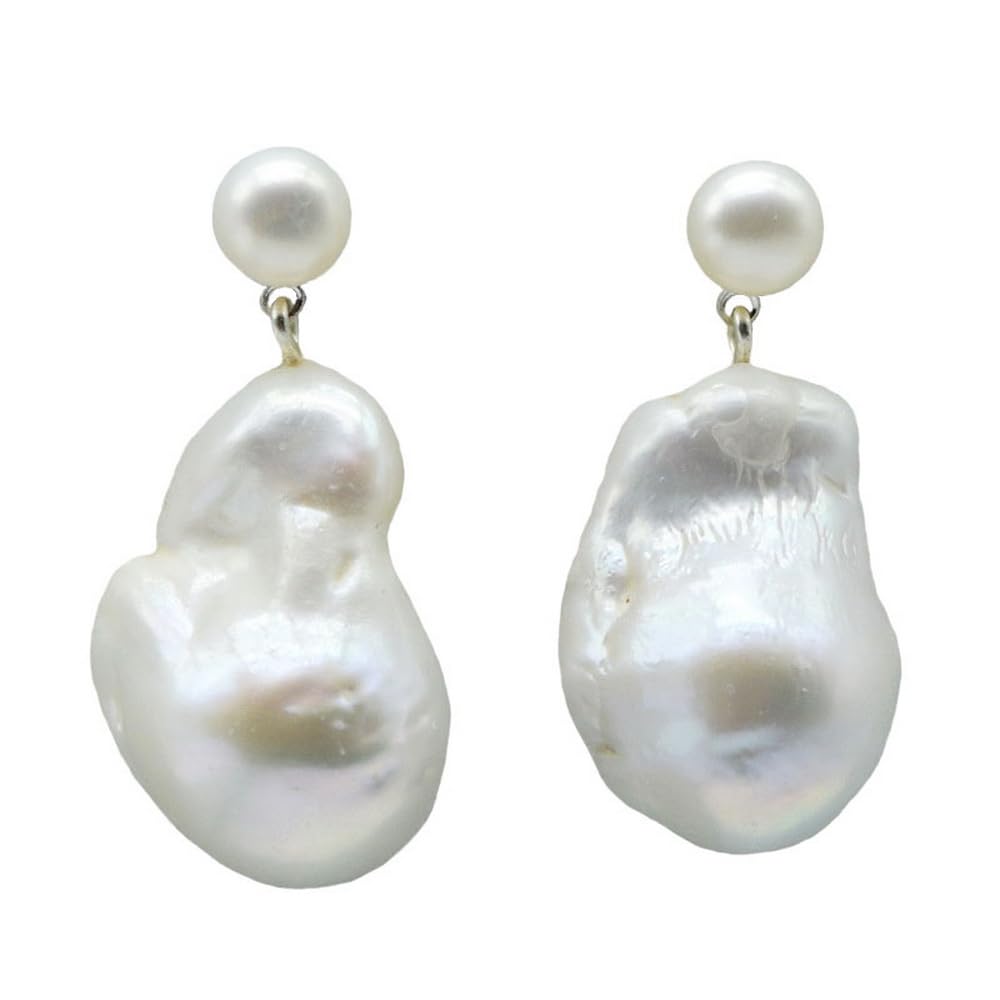 天然　大粒淡水　バロックパールピアス　新品同等品 大粒淡水バロックパールピアス | Grandma's Pearl
