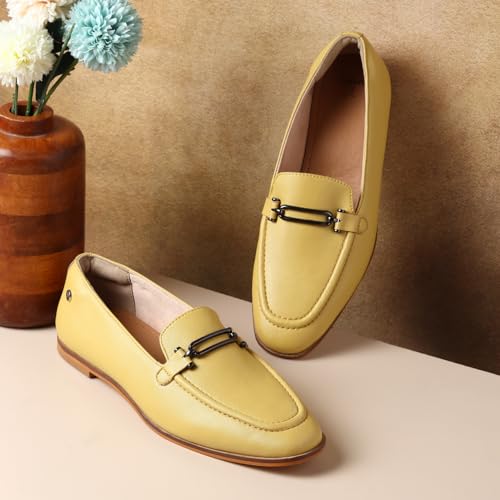 Image of YOHO Bliss Loafers for Women | Comfortable & Stylish Bellies | Fashion Moccasins with Footpharma Footbed | Slip-on for Casual & Formal Wear | 001