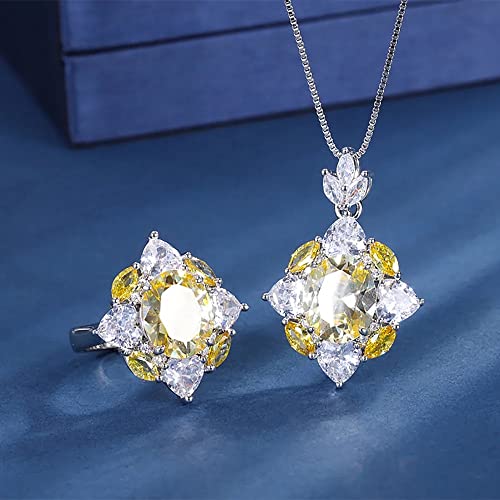 Cadeau idéal : parure bijoux topaze pour alliances de mariage - 4