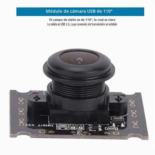 Módulo de Cámara Usb, PlaCA de Cámara Web Hd Gran Angular Ov3660 2048X1536 15Fps Usb 2.0 Otg Compatible con Proyectos Mini Negro 30X25X14Mm 1 Paquete