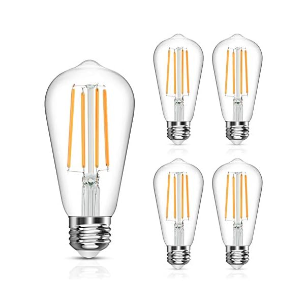 CAICOME LANGREE E26 LED-Leuchtmittel, 6 W, Nicht dimmbar, 90 CRI+, 5ST58_Non_90CRI_2700k, 6.00watts, 120.00 Volts