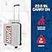 FUL Marvel Logo 22.5 Inch Carry On Luggage, Hardshell Rolling Suitcase with Spinner Wheels, White