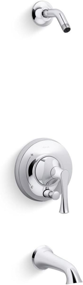 Kohler TLS35944-4-BN Buckley™ Rite-Temp® bath and shower trim kit with push-button diverter, without showerhead, Vibrant Brushed Nickel