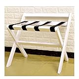 HERMOSO PORTAEQUIPAJES DE MADERA - Descubre La Salida Perfecta-De-El-lugar De La Manera De Guardar Las Bolsas,Maletas,Mochilas,Carteras Y Más Con El Elegante Portaequipajes.Este Estante Plegable Cuenta Con Correas De Nylon Para Contener Bolsas Y Un Estante Inferior Para Almacenamiento Adicional.