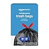 Amazon Basics Multipurpose Drawstring Trash Bags, 30 Gallon, 50 Count (Previously Solimo)