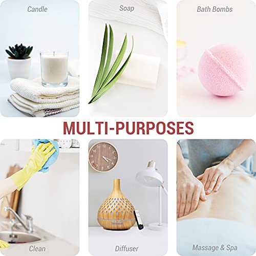 Asakuki Floral Essential Oils Premium Fragrance Oil For Candle Making Hair Care - Jasmine, Rose, Gardenia, Cherry Blossom, Neroli, Dark Tea Flower Candle Scents For Diffusers Home Women Gift 6 * 10Ml #TOP3